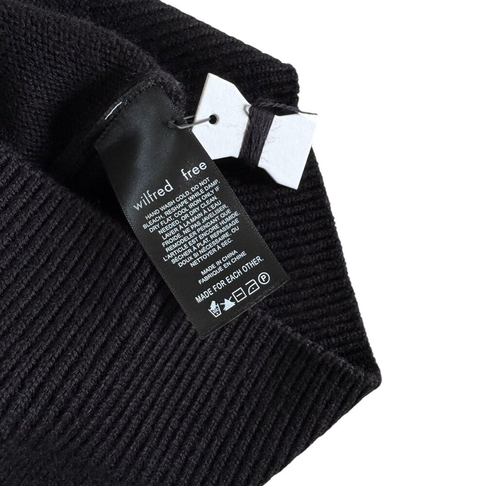 NWT ARITZIA Wilfred Free Merino Wool Harper Black Sweater - Picture 8 of 9